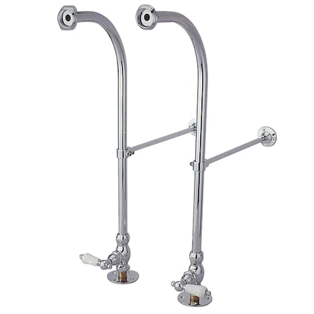 Kingston Brass Rigid Freestand Supplies W/ Stops, Chrome CC451PL